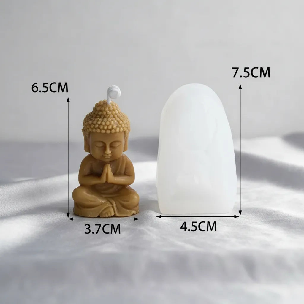 Molde De Silicona Buda Para Velas Yeso Artesanias Porcelana R-036