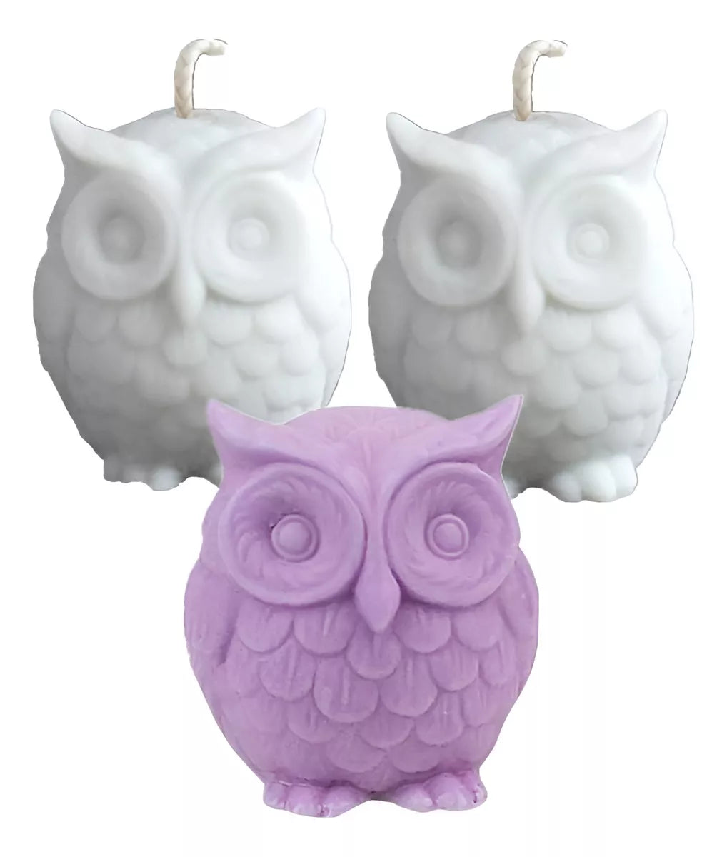 Molde Silicona De Buho Fondant Chocolate Porcelana Velas R-030