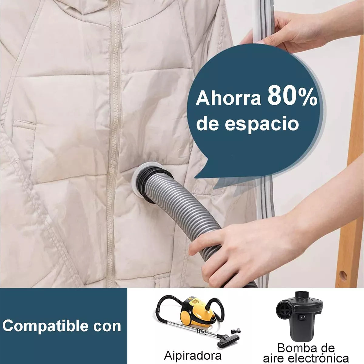 Bolsa Al Vacio Con Percha 70x135cm Ideal Ropa Sacos Buzos