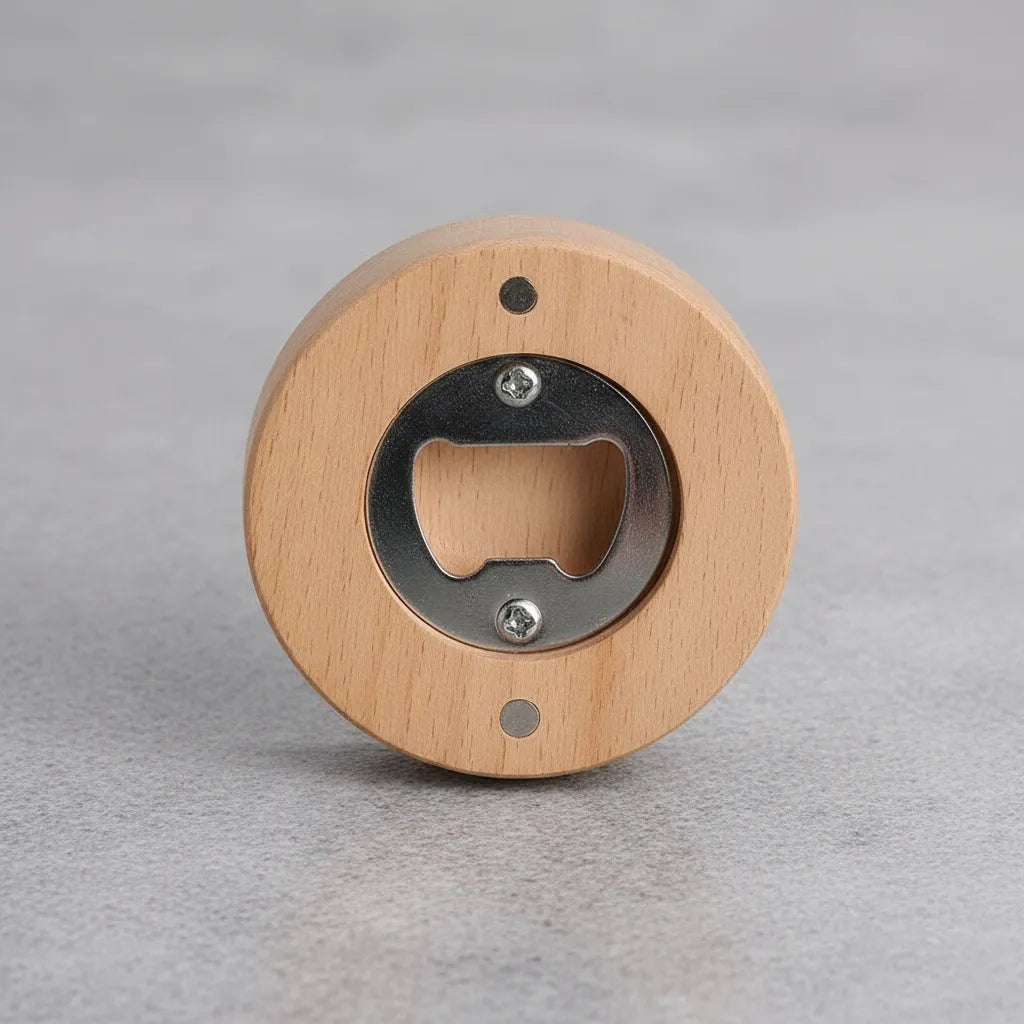 Destapador Abre Botella De Bambu Imantado Ideal Heladera