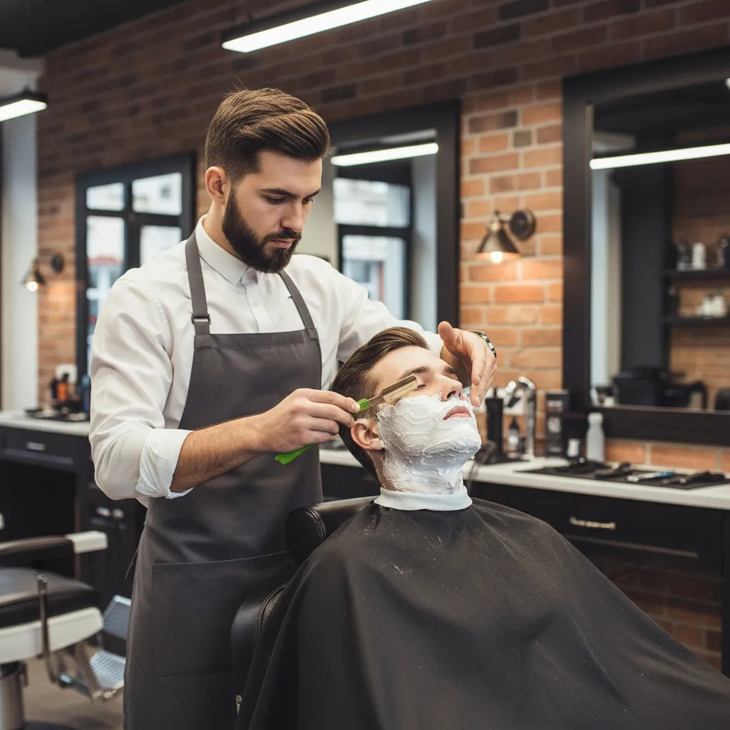 Navaja Para Barbero Afeitada Perfecta Metal Acero Inoxidable FEDE 008