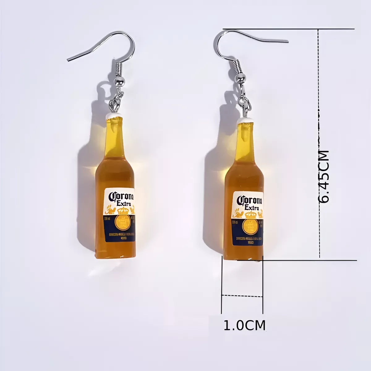Set X2 Caravanas Forma De Botella De Cerveza Corona