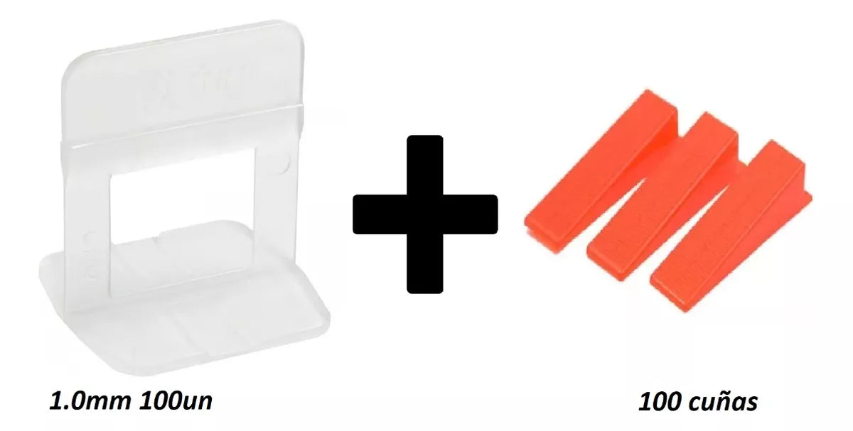 Cuña Para Clip Nivelador Cerámica Y Porcelanato + 100 Clips 1.0MM