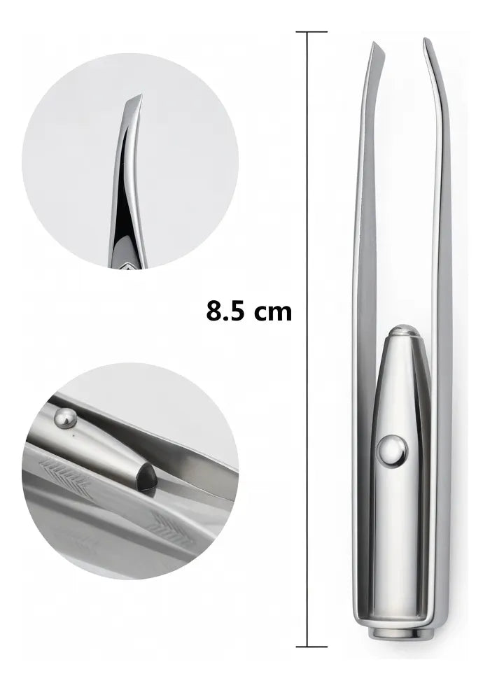 Pinza De Ceja Con Luz Acero Inoxidable Ideal Pestañas Cejas fede adel 08