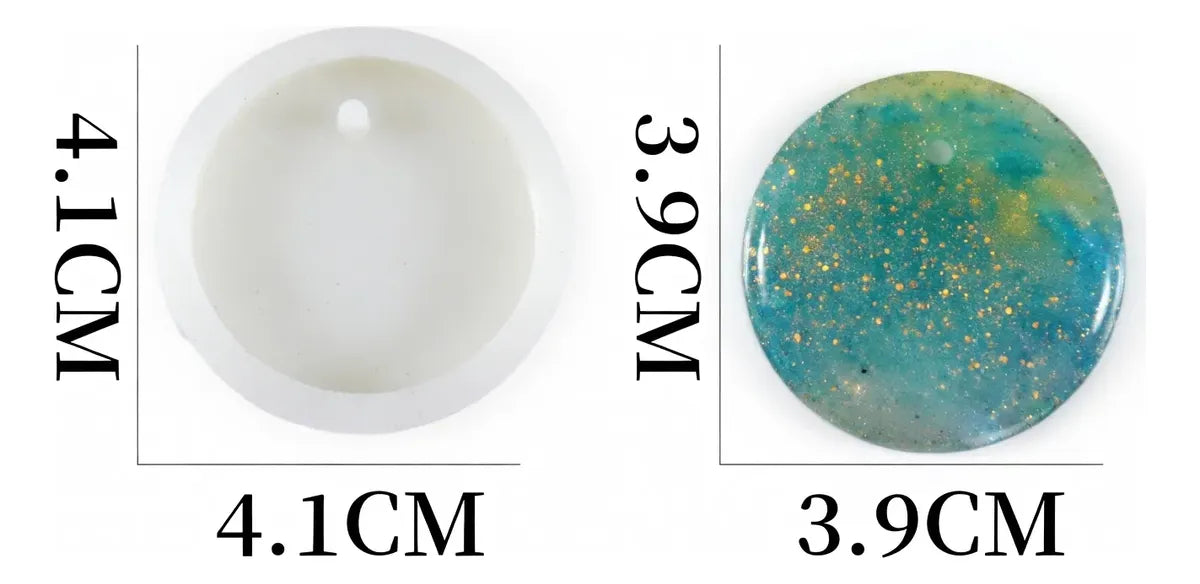 Moldes De Silicona Para Realizar Llaveros En Resina Epoxi 1u redondo