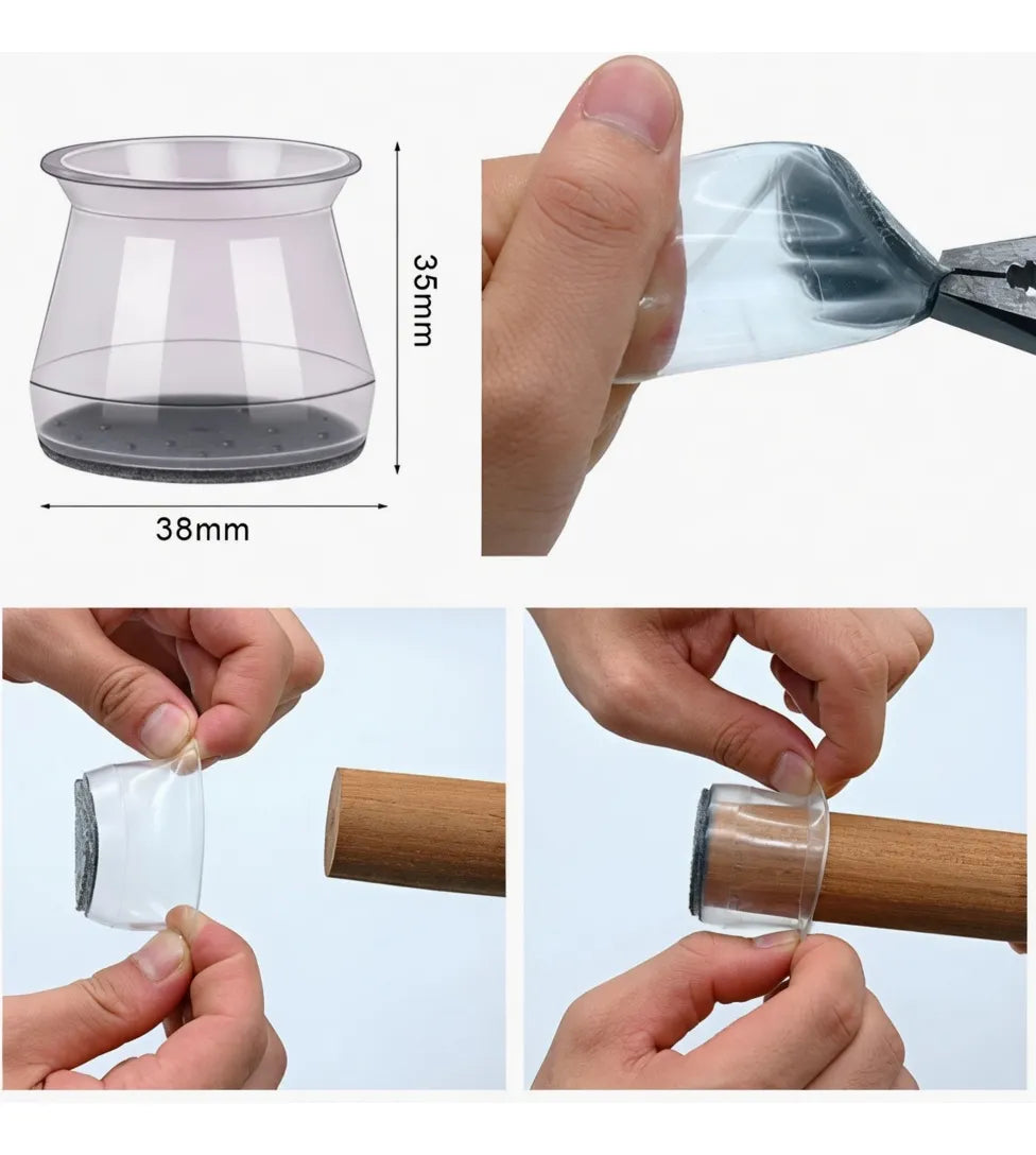 Protector Silicona Patas Sillas Muebles Sillas Regatones 16u