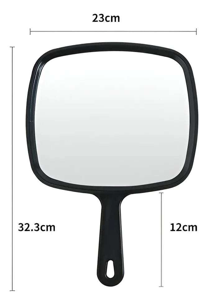 Espejo de mano negro grande ideal tocador maquillaje FEDE ADELANTE 014