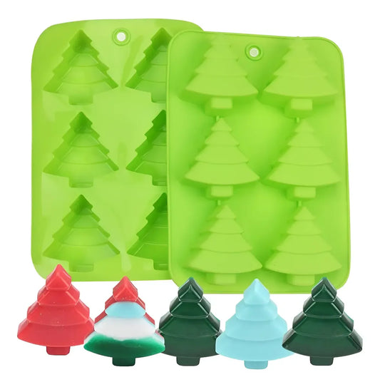 Molde Silicona Arbolitos De Navidad