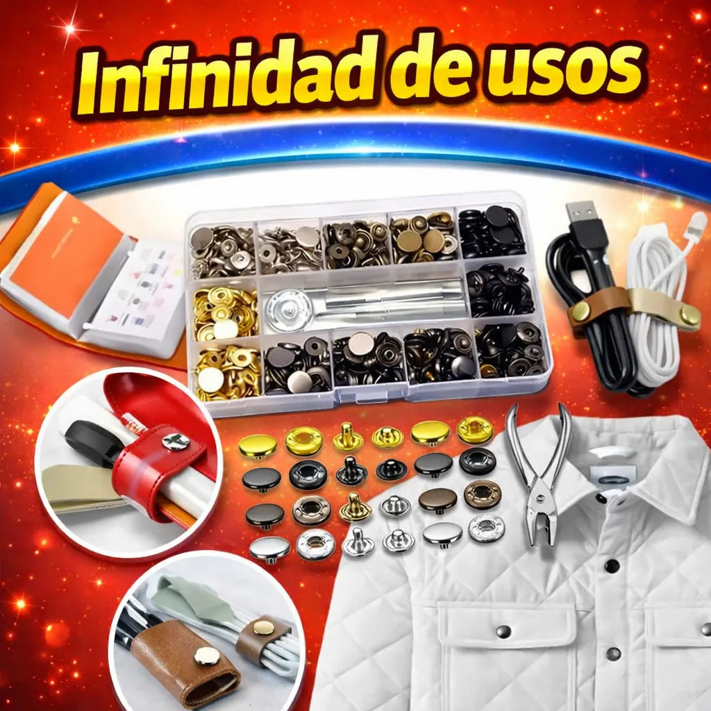 Set De Ojalillos + Pinza Saca Bocados Para Cuero Artesanias