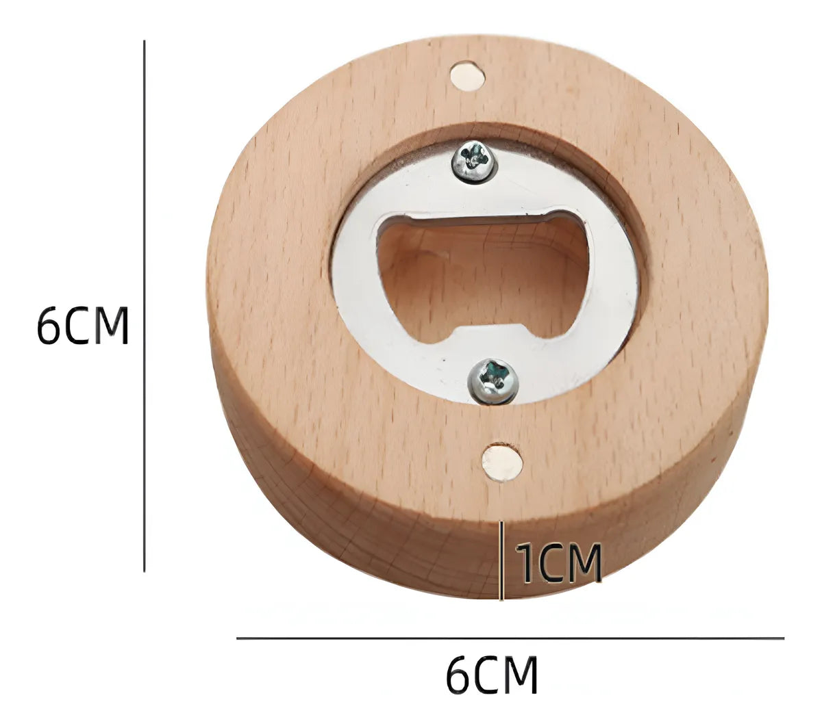 Destapador Abridor De Botella De Bambu Imantado X10un