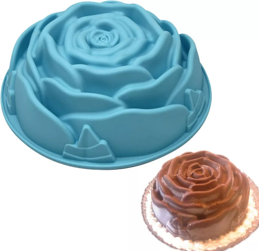 Molde De Silicona Para Pastel De Rosas O Torta Forma Rosa Grande bizcochuelo