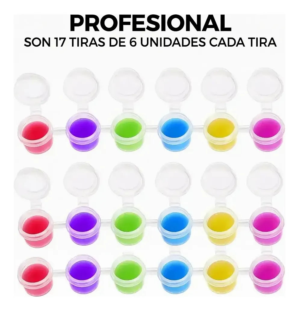 Tira De 6 Frasco Pote Bote Para Pintura Pack 102 Unidades