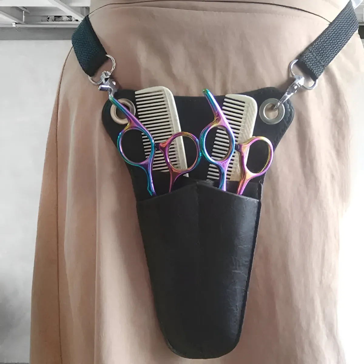 Porta Tijeras Para Barbero Peluqueria Con Correa FEDE ADELANTE 11