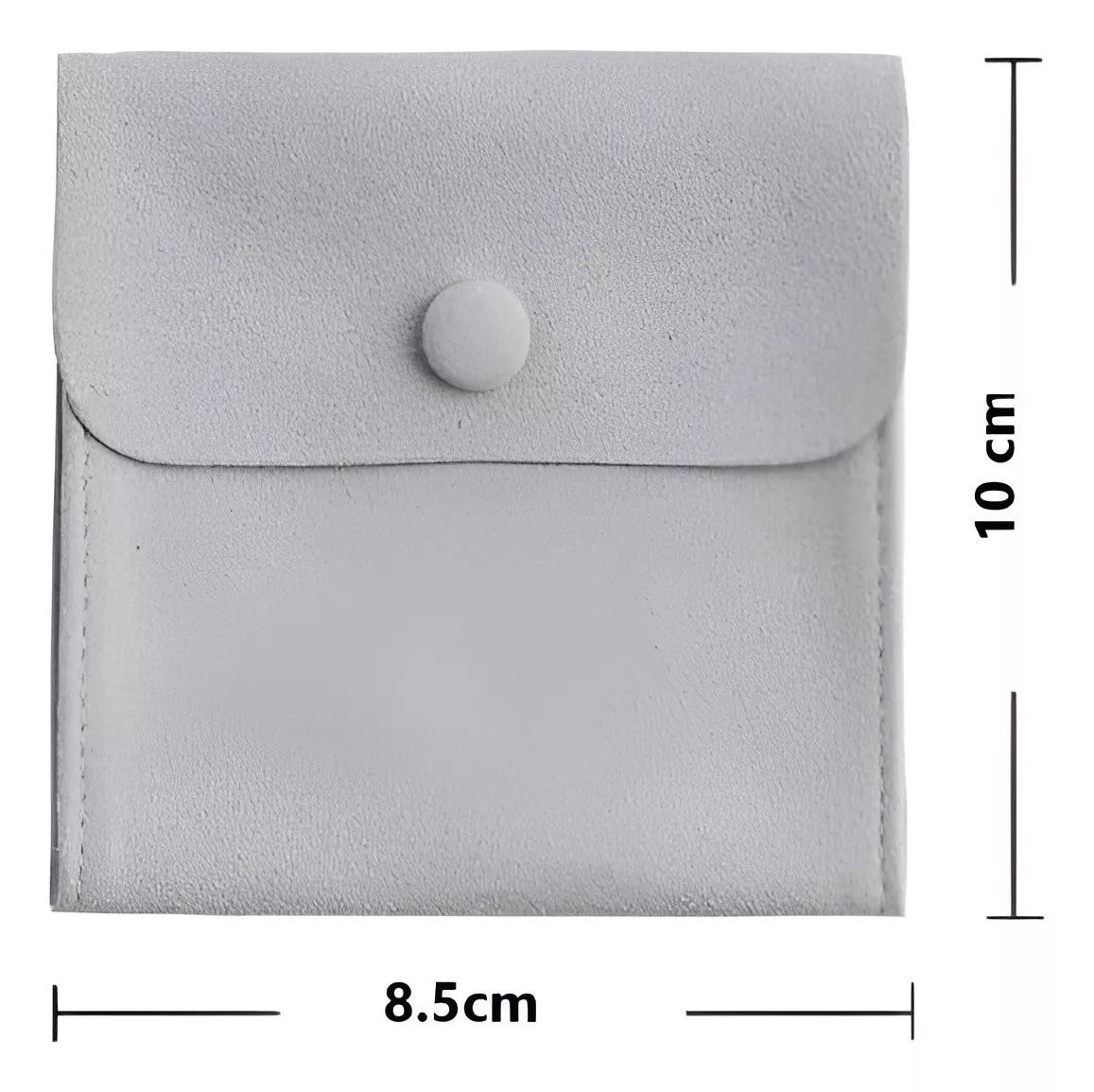 Bolsita Estuche Terciopelo Alhajas Joyeria Souvenir X10un GRIS