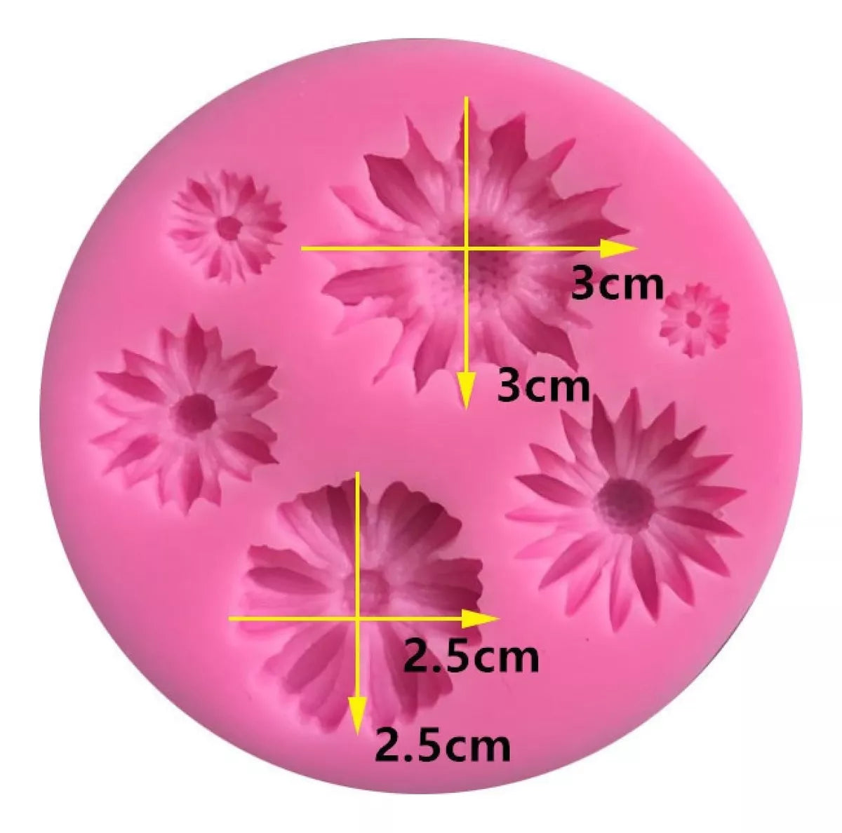 Molde De Silicona Flores Varias Decoracion Torta Fondant SKU R-028