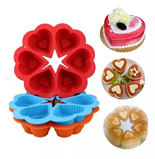 Molde Silicona Para Tortas Jabones Gelatina Bomones Corazon
