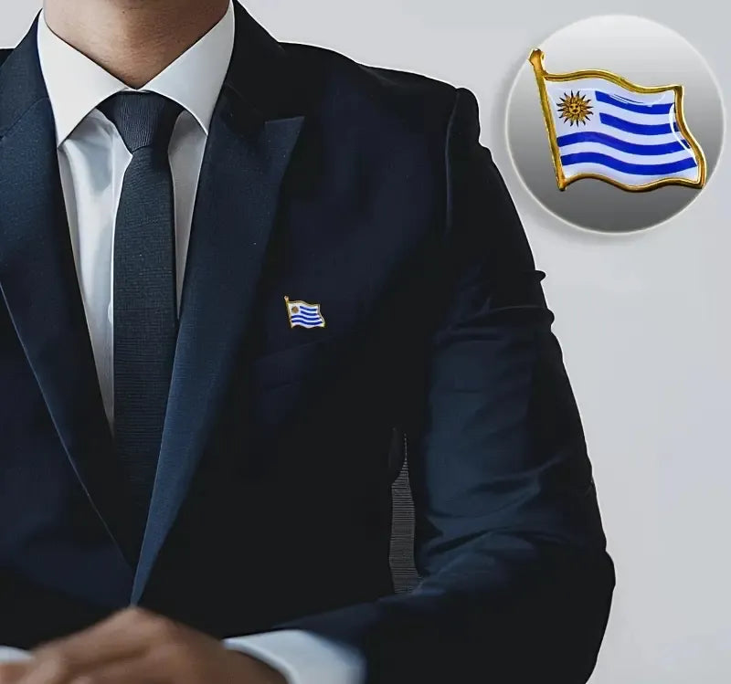 Pin Metálico Bandera Uruguay Para Eventos Broches Uruguay