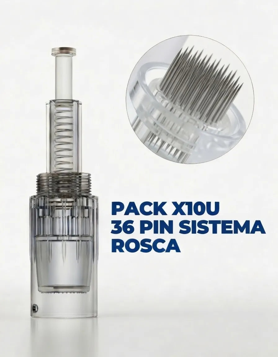 Agujas Repuesto Dermapen Sistema Rosca Nano 12 24 36