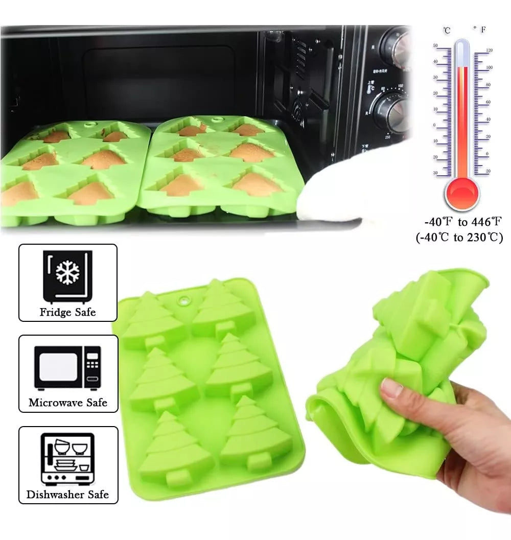 Molde Silicona Arbolitos De Navidad