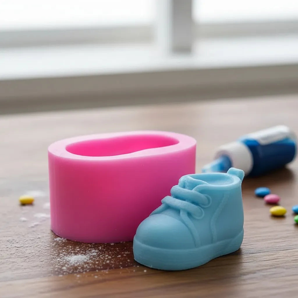 Molde De Silicona Zapato Zapatito Bebe Babyshower Souvenir R-014