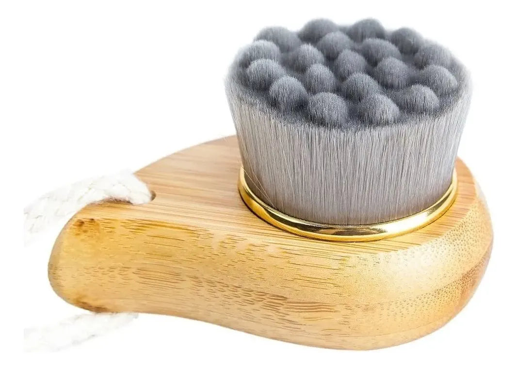Cepillo Limpieza Facial Bamboo Natural Suave Piel Sensible