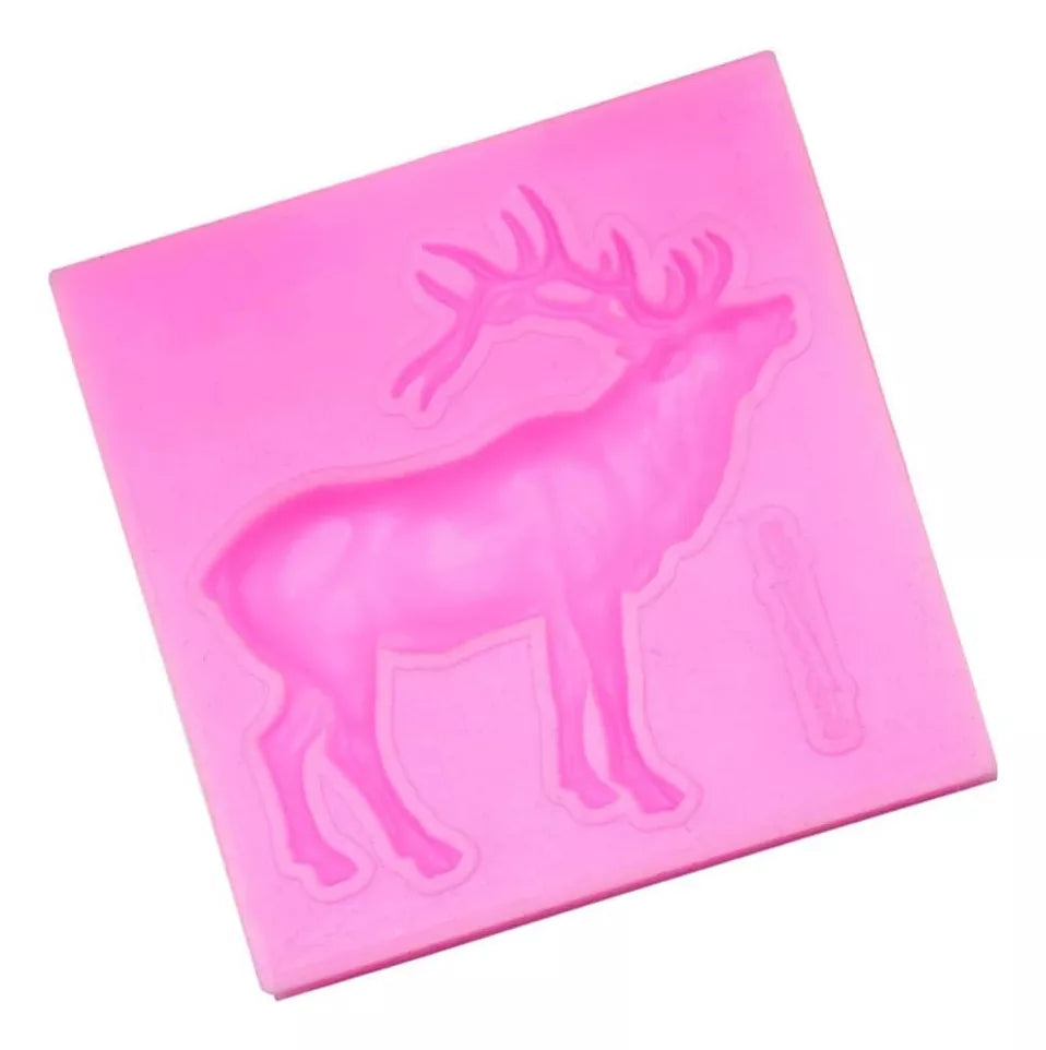 Moldes De Silicona Ciervo Navidad Fondant