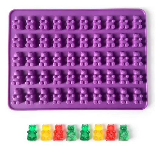 Molde De Silicona Para Gomitas O Bombones Ositos 50 Cavidad