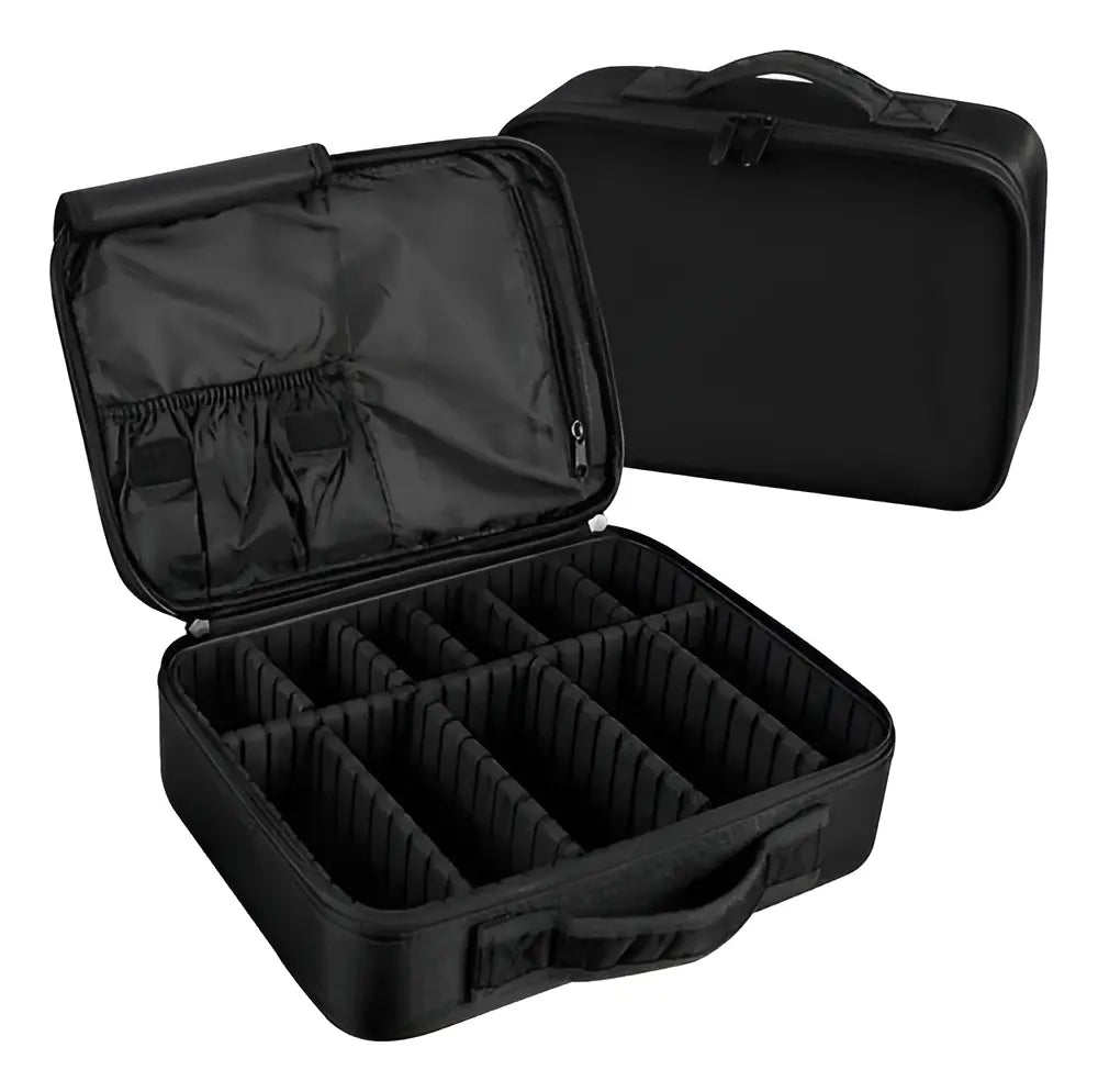Maletín Bolso Organizador Maquillaje Con Divisores Negro
