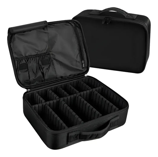 Maletín Bolso Organizador Maquillaje Con Divisores Negro