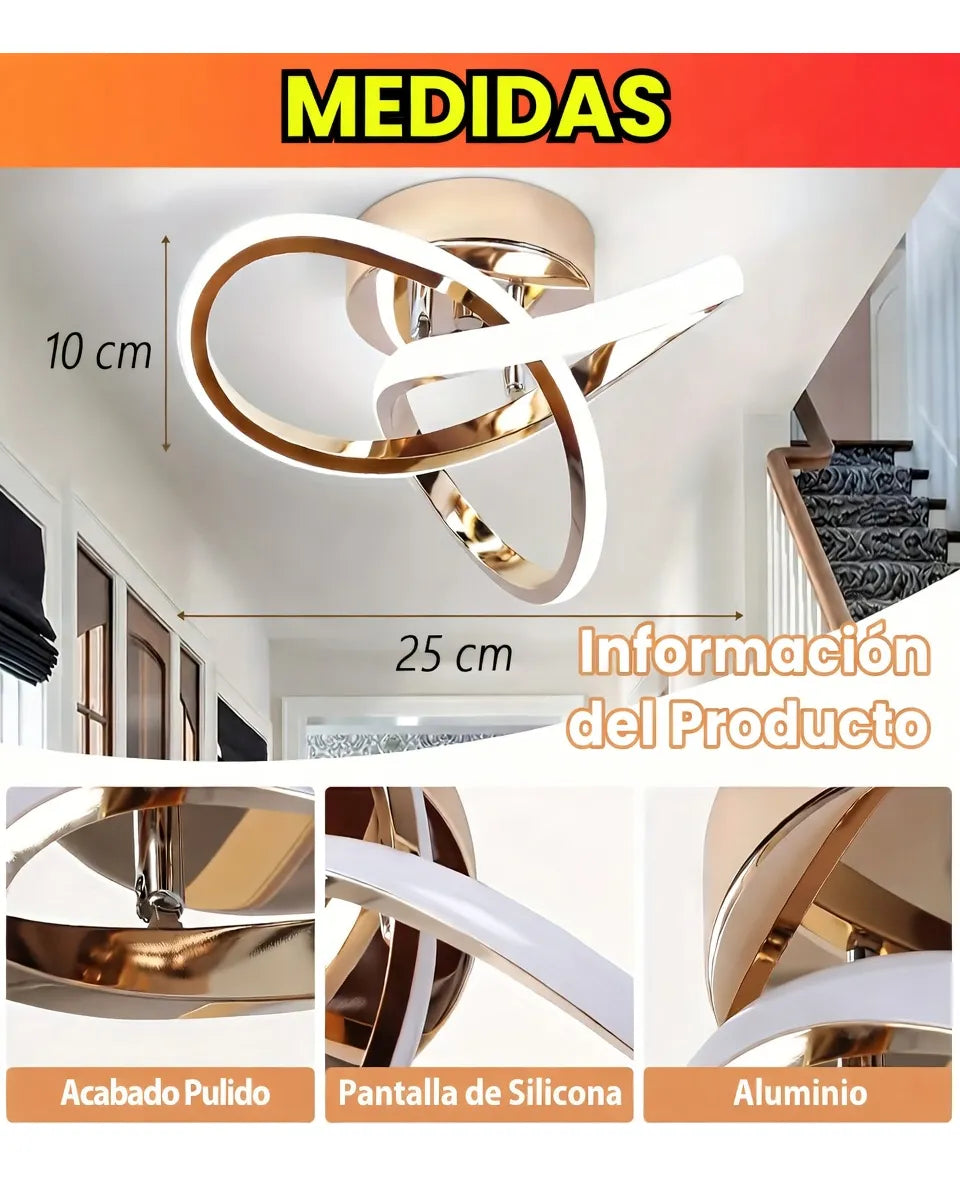 Luces De Techo Led Creativa Luz Ajustable 3 Modos Dormitorio