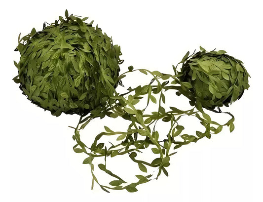 Enredaderas Hojas De Sauce De Ratán Verde 10mt Artesanias