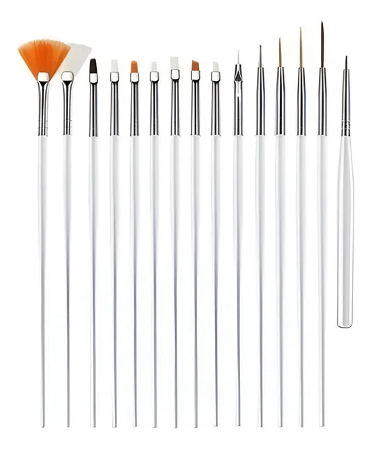 X15 Pinceles Para Decoracion De Uñas O Maquillaje Precision FEDE ADELANTE 05