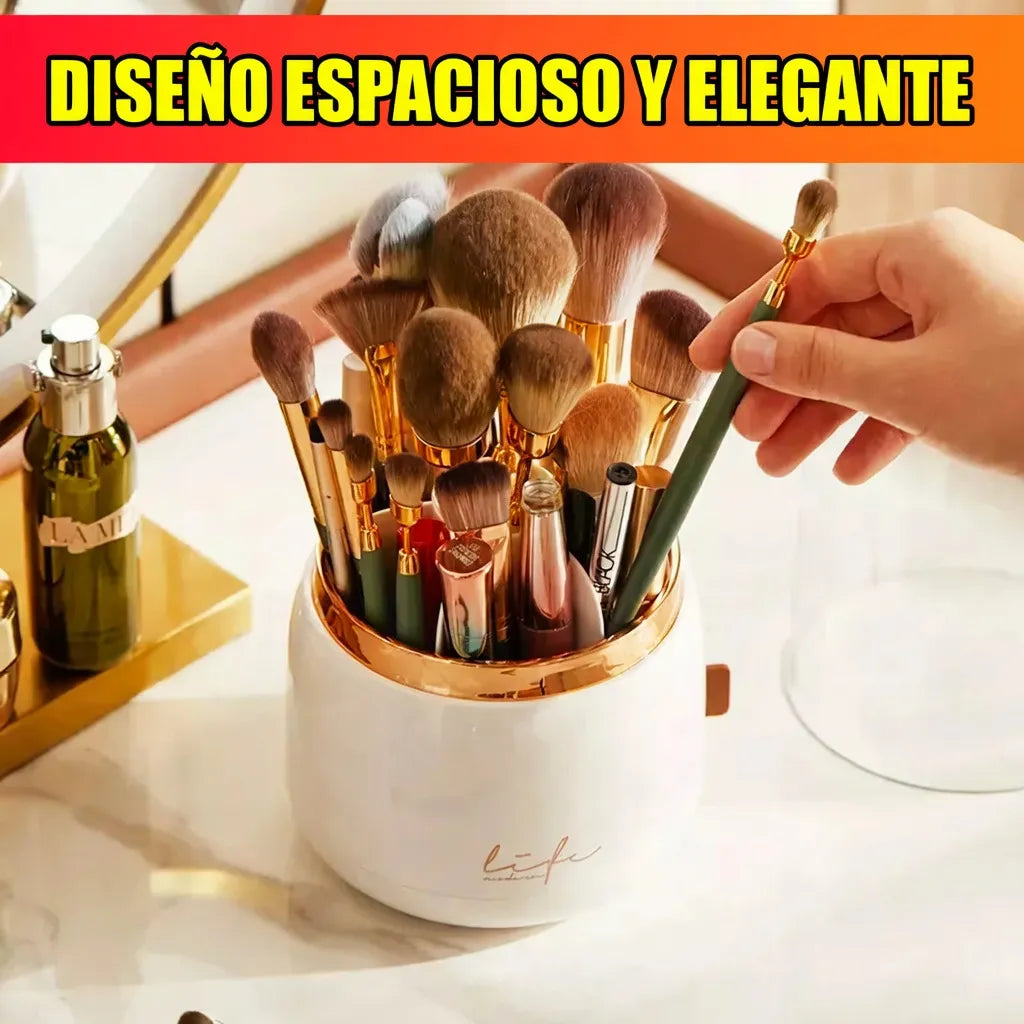 Organizador De Maquillaje Giratorio 360° Con Tapa
