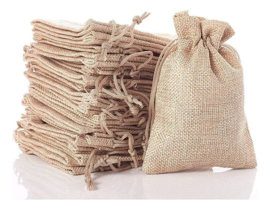 Bolsa Bolsita De Arpillera Para Souvenir 10x15cm 25un