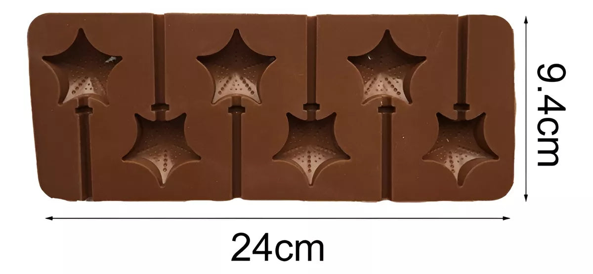 Molde De Silicona Para Chupetines Forma Estrella de Mar