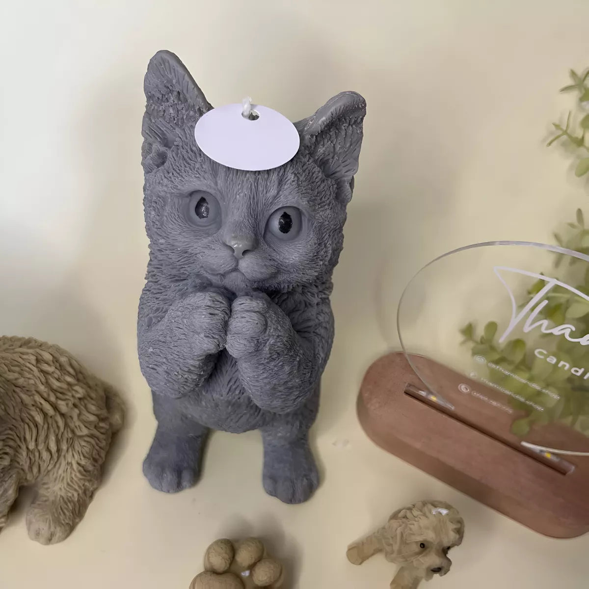 Molde Gato Grande Yeso Velas Resina Epoxi Souvenir Artesania