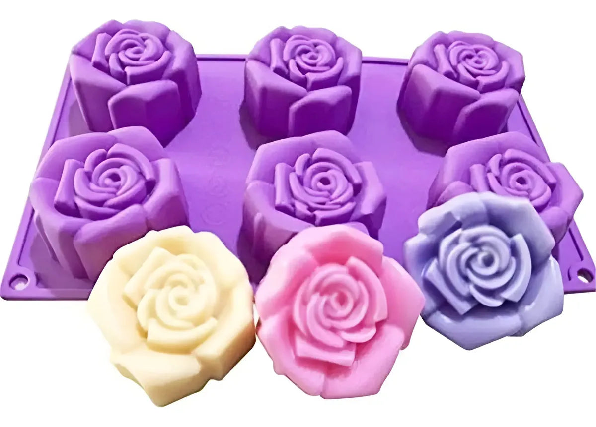 Molde De Silicona Flor Grande Antiadherente Decoración