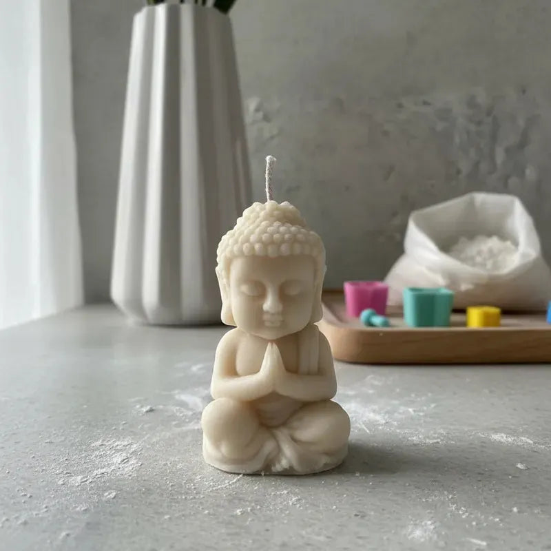 Molde De Silicona Buda Para Velas Yeso Artesanias Porcelana R-036