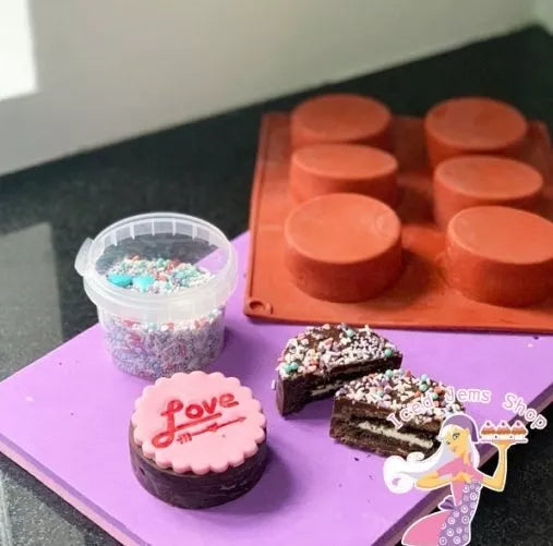 Molde Silicona Circulo Ideal Para Bañar Galletitas Alfajores