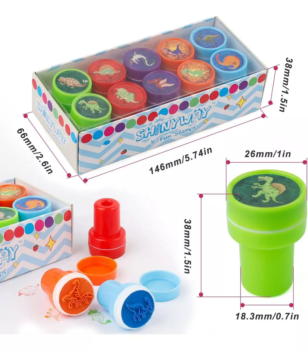 Sellos de Dinosaurios ideal Sorpresitas pack x 20 unidades