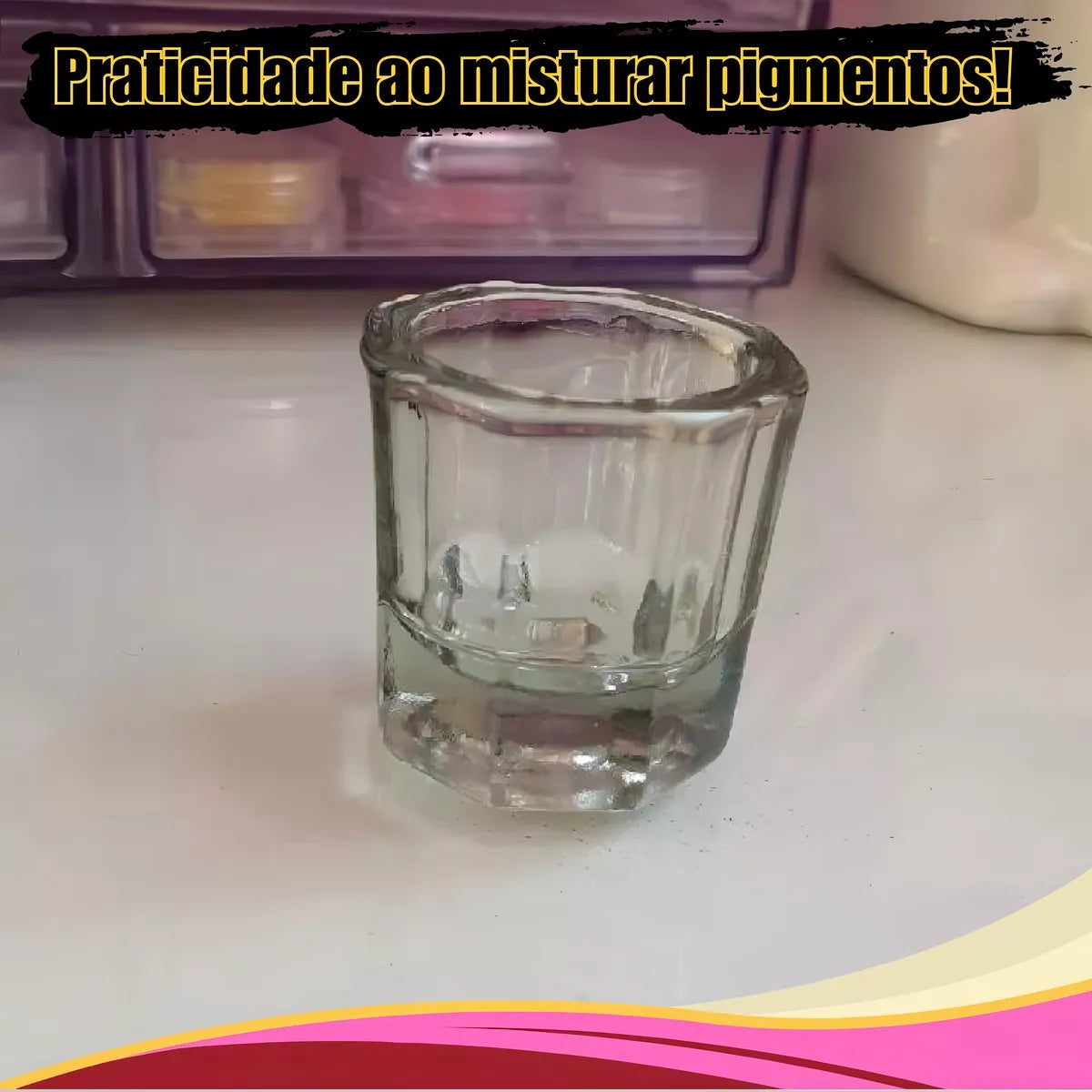 Mezclador De Pigmentos En Polvo Acrílico Dappen, Vaso De Vidrio De 10 Ml FEDE-006