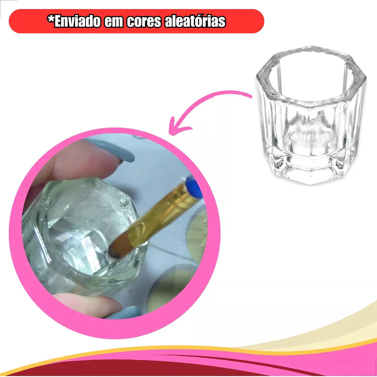 Mezclador De Pigmentos En Polvo Acrílico Dappen, Vaso De Vidrio De 10 Ml FEDE-006