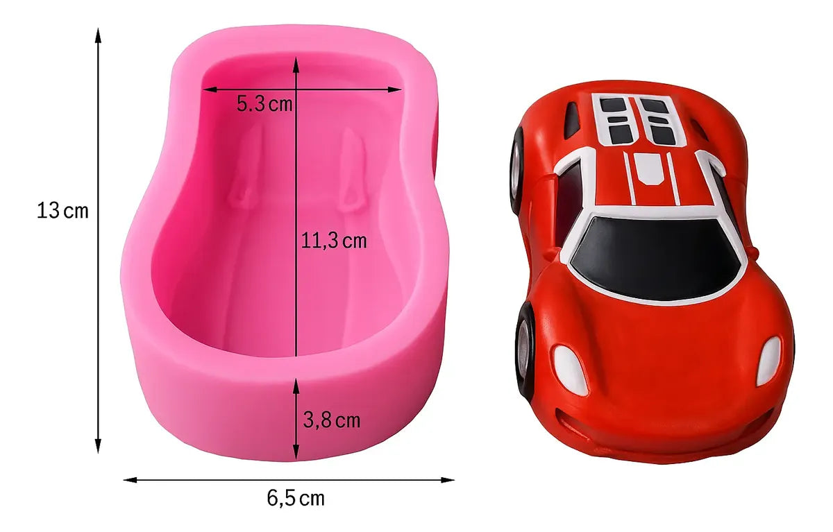 Molde Silicona Auto Para Fondant Antiadherente R-022