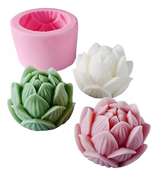 Molde Silicona Flor de lotto ideal para hacer Velas R-002