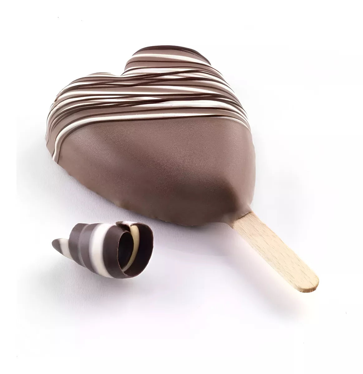 Molde de silicona para hacer helados Forma de corazon + 50 palitos de regalo