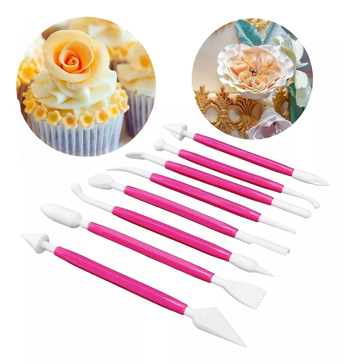 Set X 8 Estecas Para Fondant Porcelana Frìa