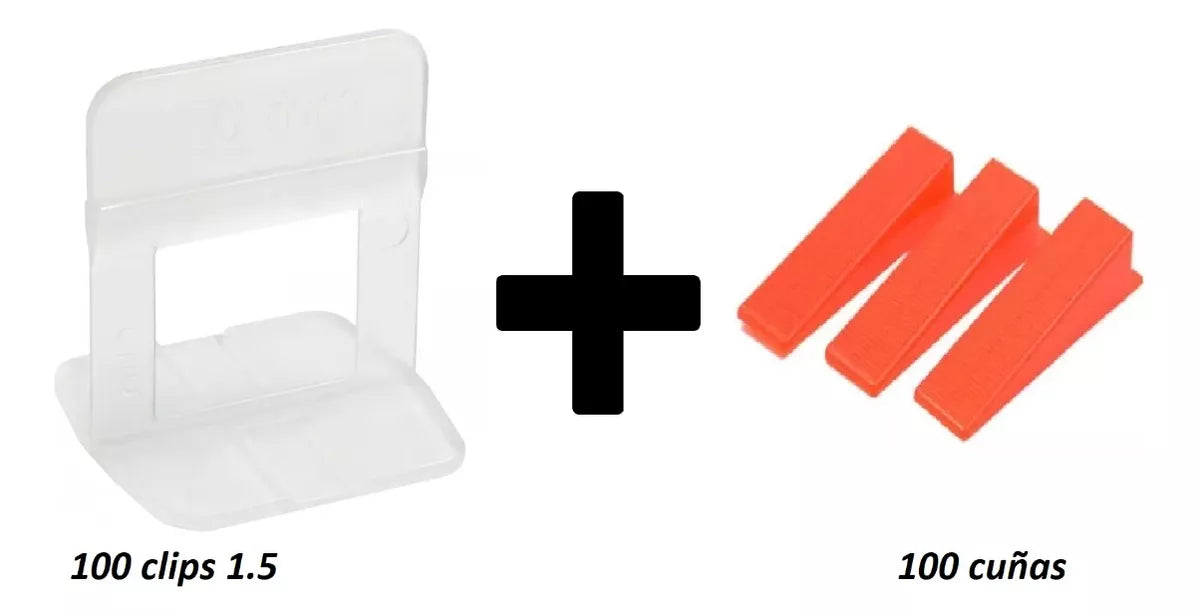 Cuña Para Clip Nivelador Cerámica Y Porcelanato + 100 Clips 1.5MM