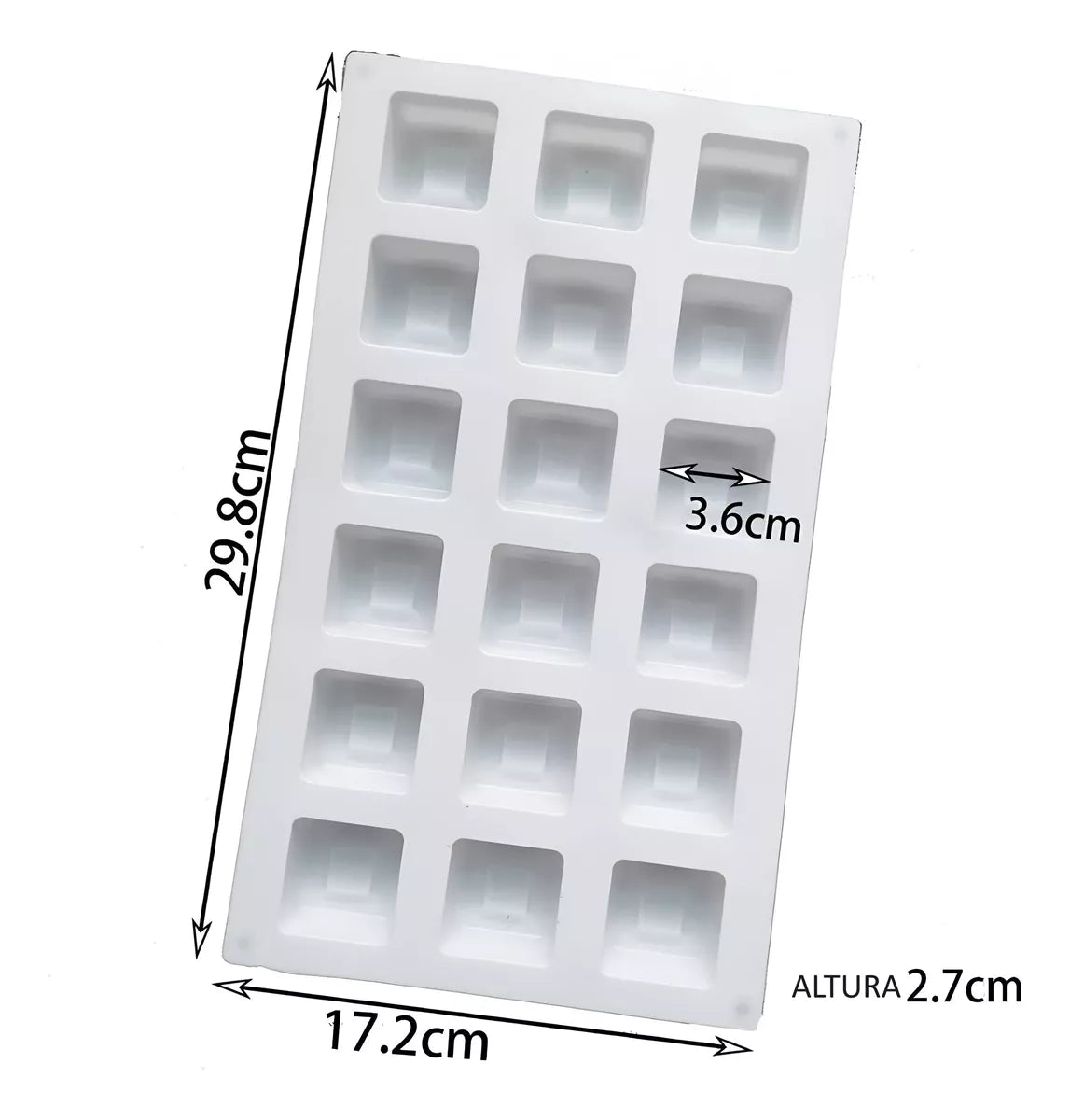 Molde De Silicona Para Bombones Chocolate Cuadrados