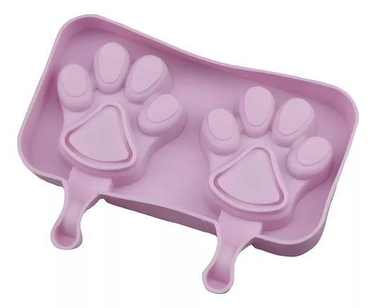 Molde de silicona para hacer helados forma patitas perro + 50 palitos de regalo