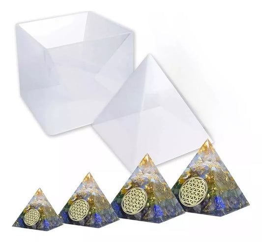 Molde De Silicona Pirámide Resina Epoxi 15cm Reutilizable